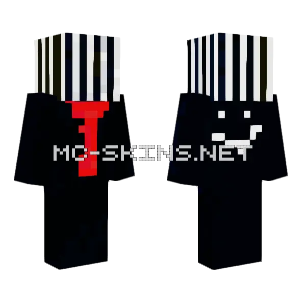 Mister Minecraft skin, front and back