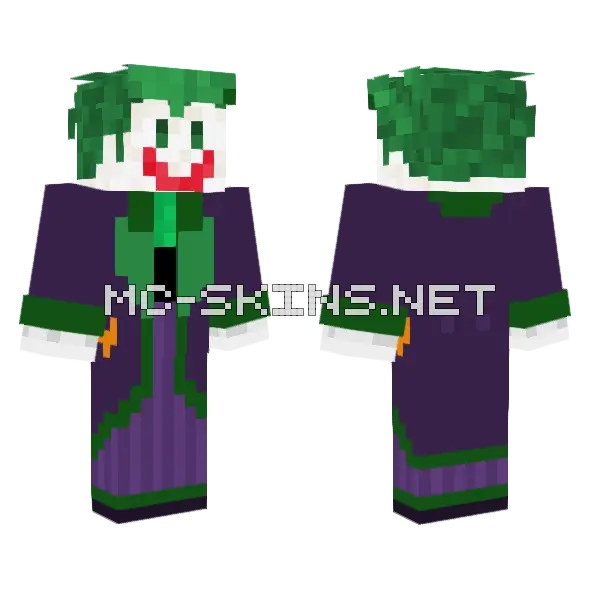 Mister Joker Minecraft skin, front and back