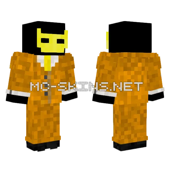 Mister With A Skull Mask Minecraft skin, front and back