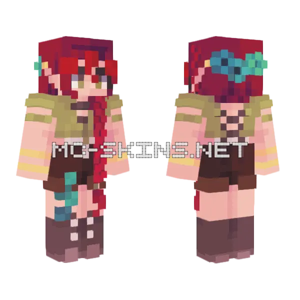 Misty Eyes Collab Minecraft skin, front and back