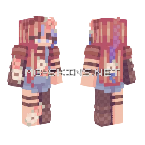 Misty Eyes Rce Minecraft skin, front and back