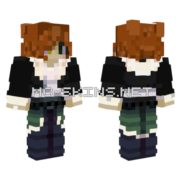 Misty WIP Minecraft skin, front and back