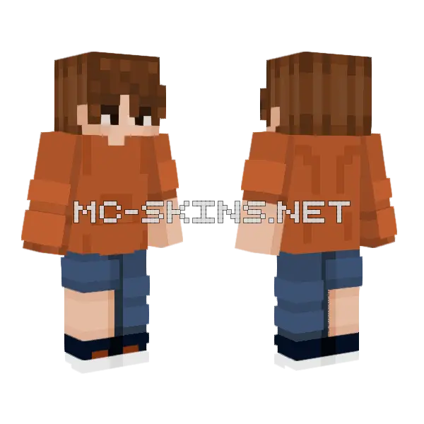 Mittenz Minecraft skin, front and back