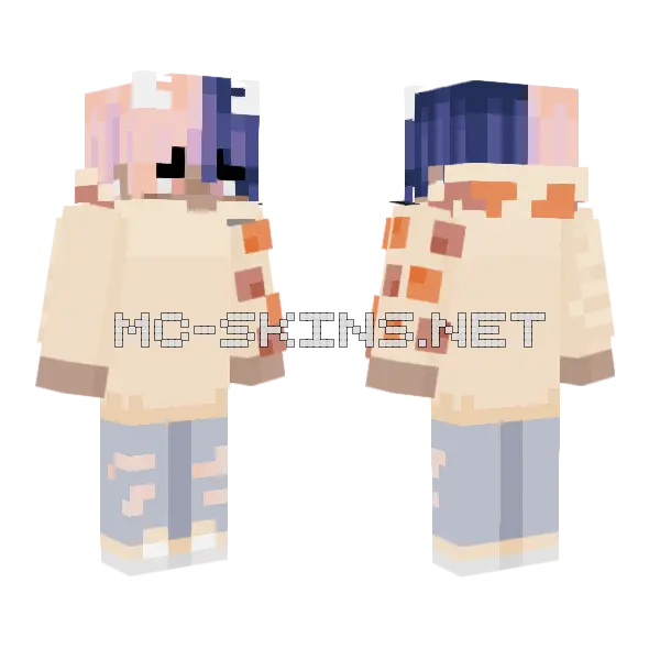 Miu Minecraft skin, front and back