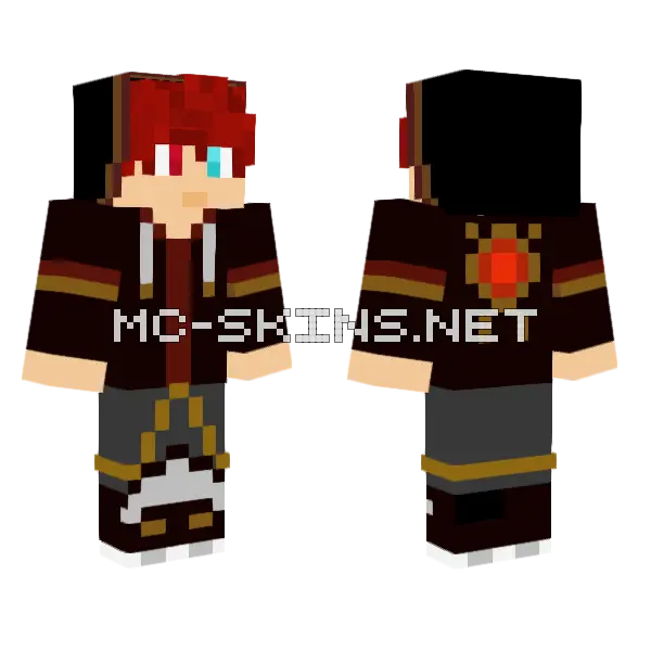 Mix Eyes Minecraft skin, front and back