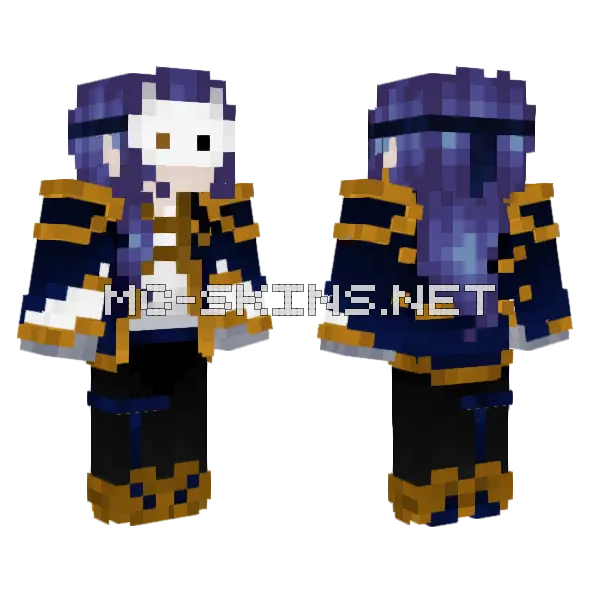 Mizu Formal Minecraft skin, front and back