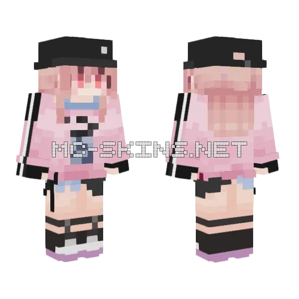 Mizuki's Learned Outfit Minecraft skin, front and back