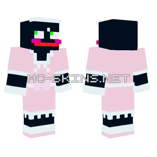 Mob in Maid Dress Minecraft skin, front and back
