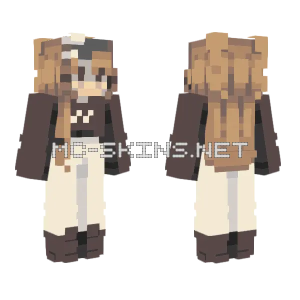 Mocha 7 Minecraft skin, front and back