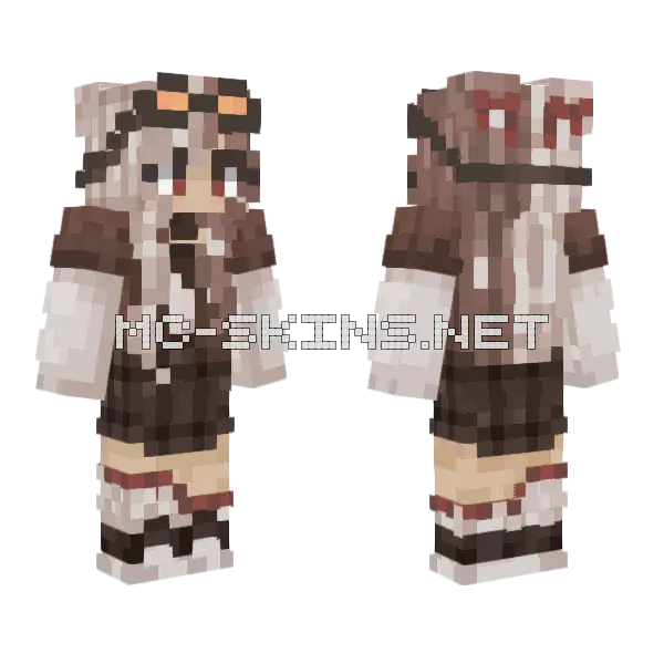 Mocha Boy Minecraft skin, front and back