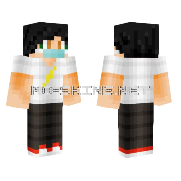 Modern Acronix With Mask Minecraft skin, front and back