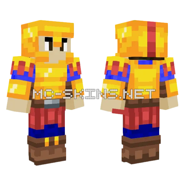 Modern Golden Armor, front and back