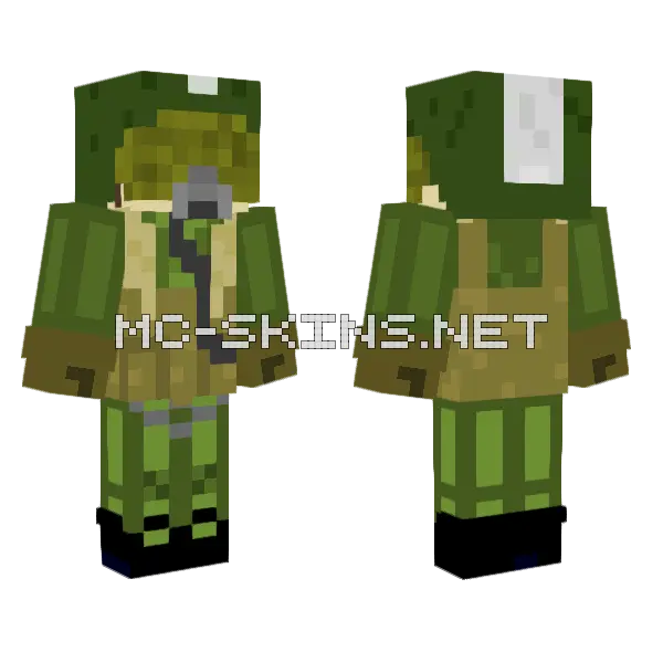 Modern Pilot Minecraft skin, front and back