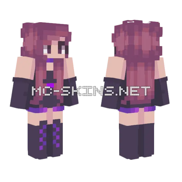 Modern Witch FTS Minecraft skin, front and back