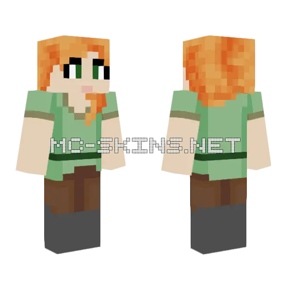 Modified Alex Skin Minecraft skin, front and back