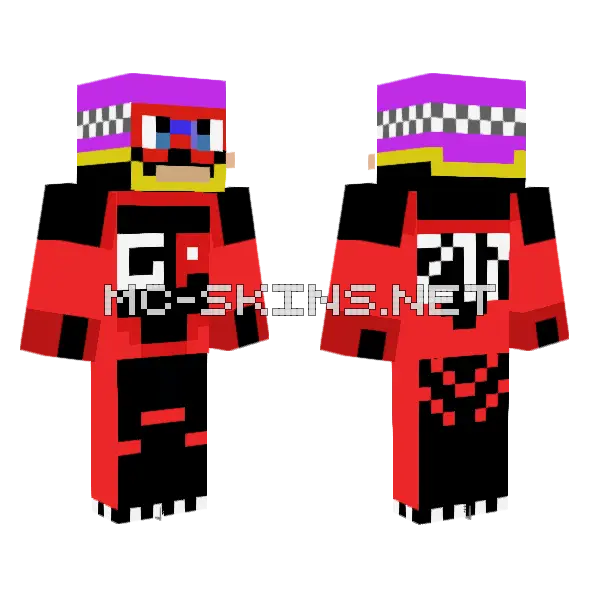 Moj Kask Minecraft skin, front and back