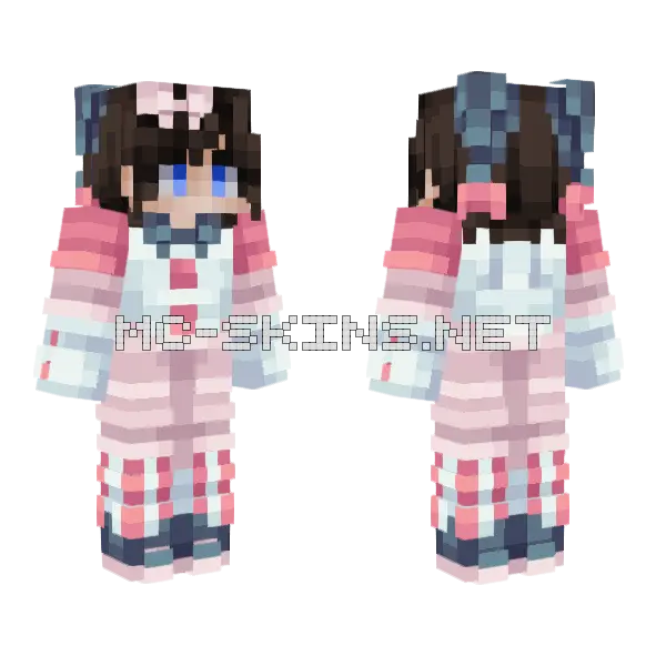 Mojaveboy Mr Mime Minecraft skin, front and back