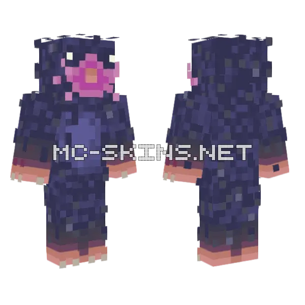 Mole Man Minecraft skin, front and back