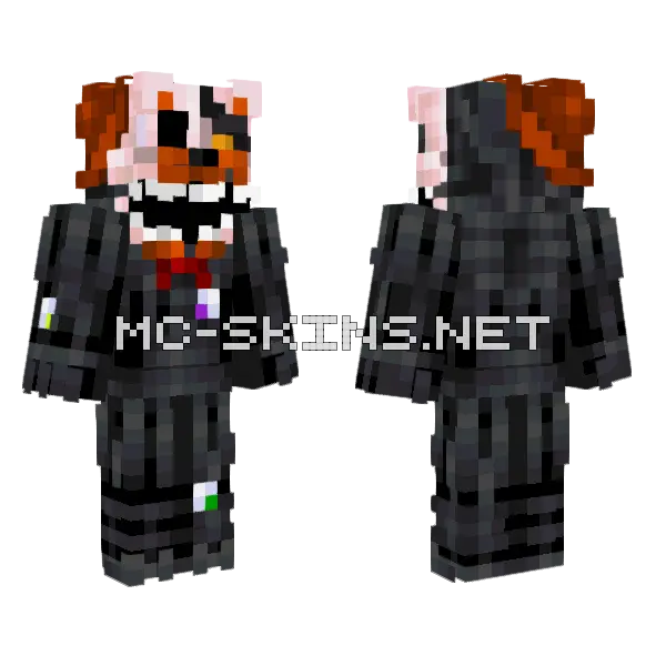 Molten Freddy Minecraft skin, front and back