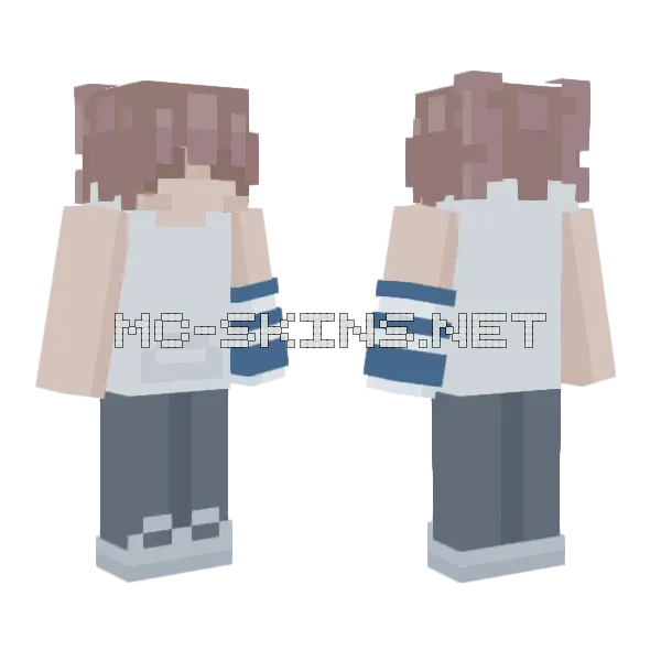 Molten Hot Boy Minecraft skin, front and back