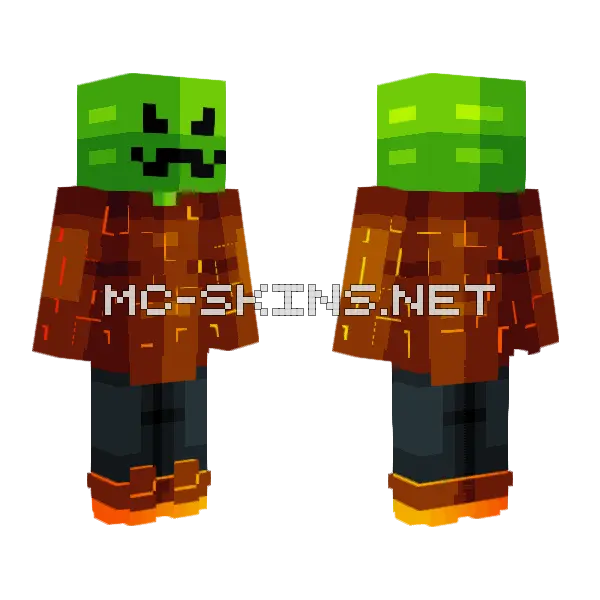 Molten Madness Minecraft skin, front and back