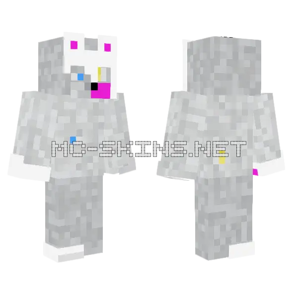 Molten Miner Minecraft skin, front and back