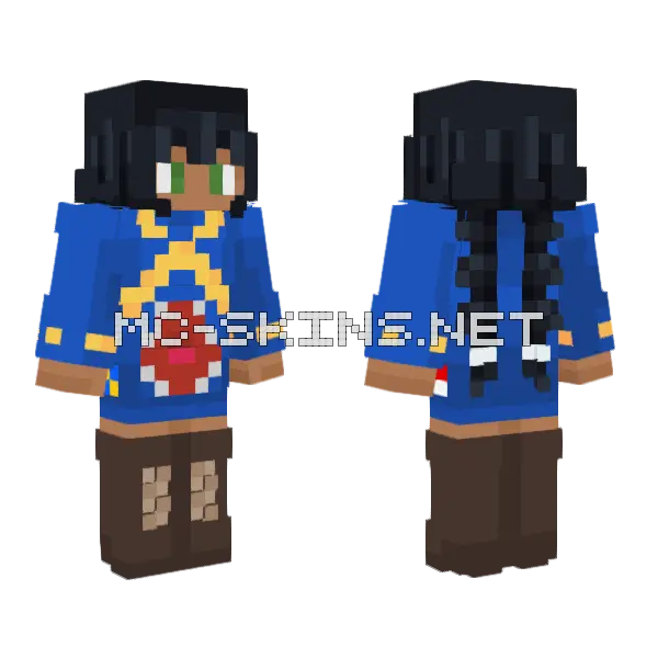 Momi Hoodless Final Minecraft skin, front and back