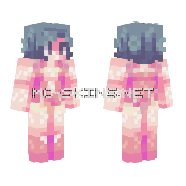 Momo Yaoyorozu Minecraft skin, front and back