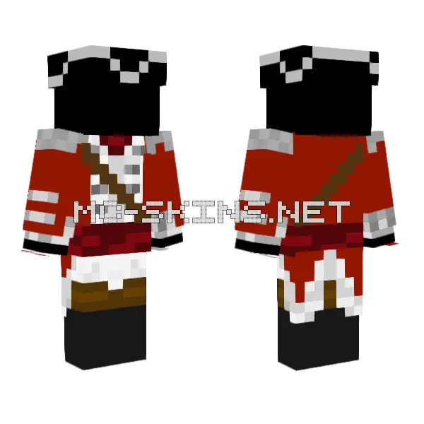 Mongrime Uniform Overcoat Minecraft skin, front and back