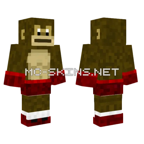 Monkey Boxer Minecraft skin, front and back