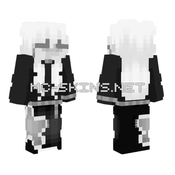 Monochromatic Star Jeans Minecraft skin, front and back