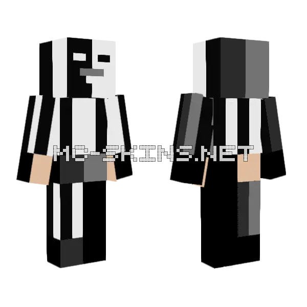 Monochromatic Striped Outfit, front and back