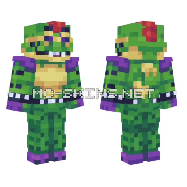 Montgomery Gator FNAF Remake Minecraft skin, front and back