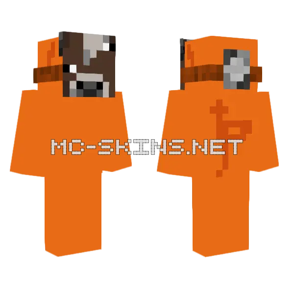 Moo Mask Imp Minecraft skin, front and back