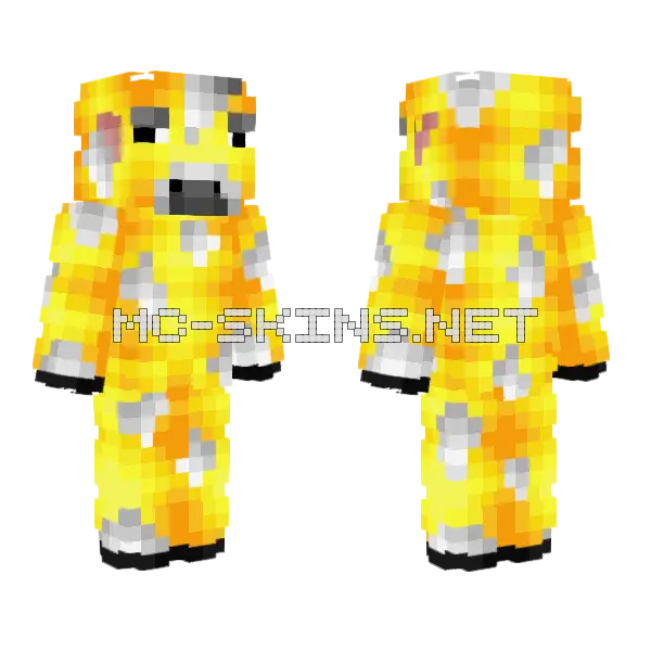 Moobloom Minecraft skin, front and back