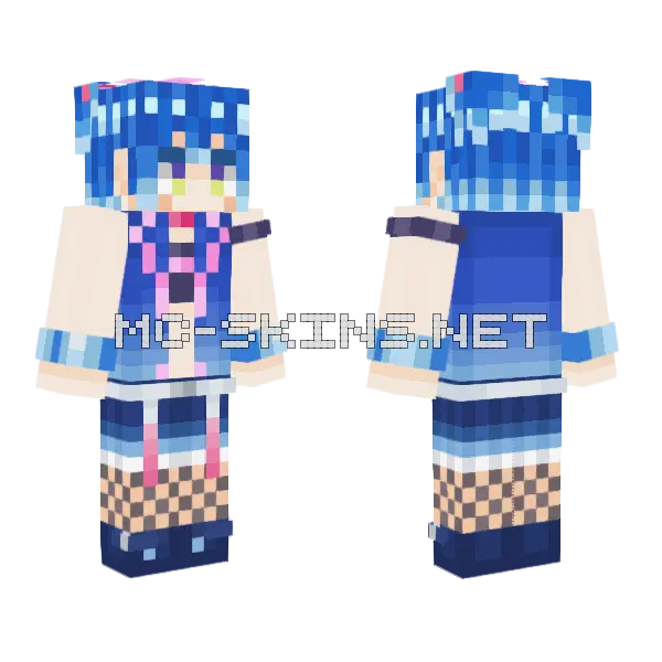 Moon Fish Minecraft skin, front and back