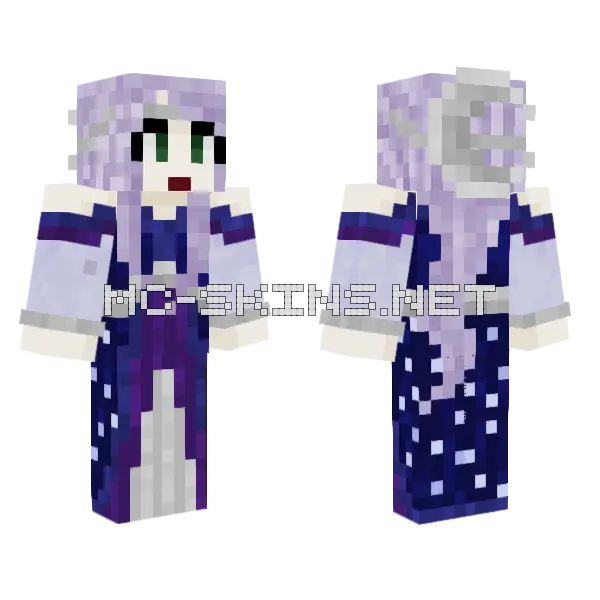Moon Girl Minecraft skin, front and back