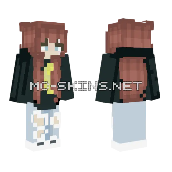 Moon Girl Minecraft skin, front and back