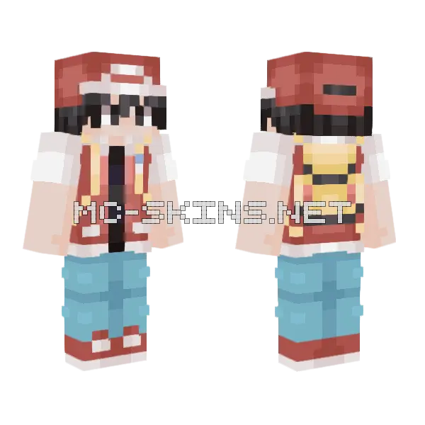 Moon Husky Pokemon Minecraft skin, front and back