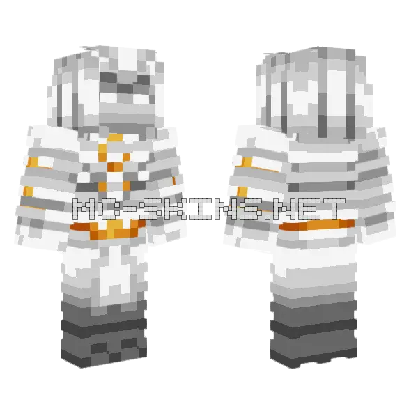 Moon Knight Minecraft skin, front and back