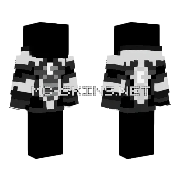 Moon Knight Hoodie Minecraft skin, front and back