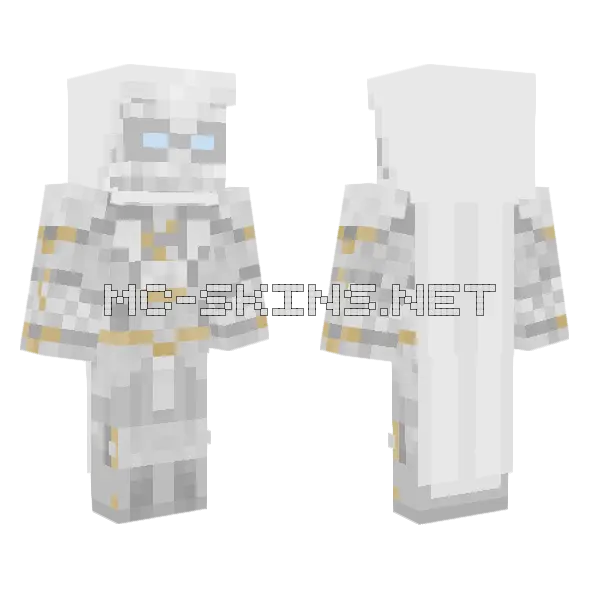 Moon Knight MCU Minecraft skin, front and back