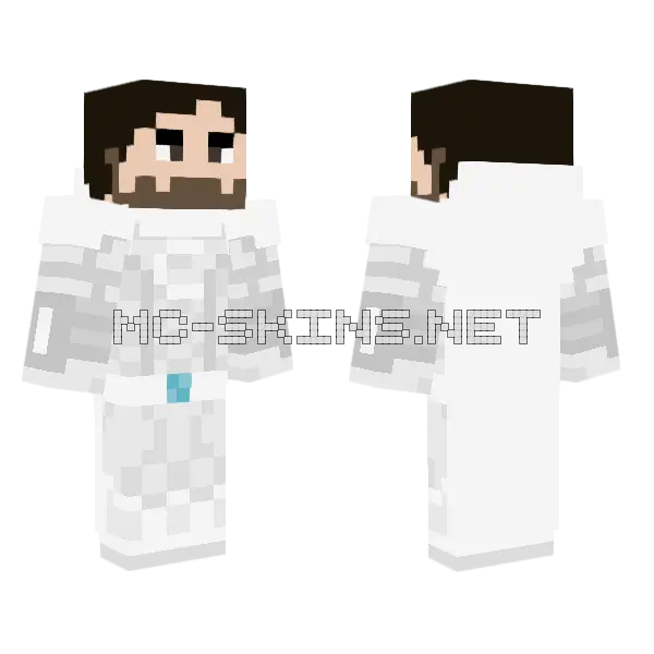 Moon Knight Unmasked Minecraft skin, front and back