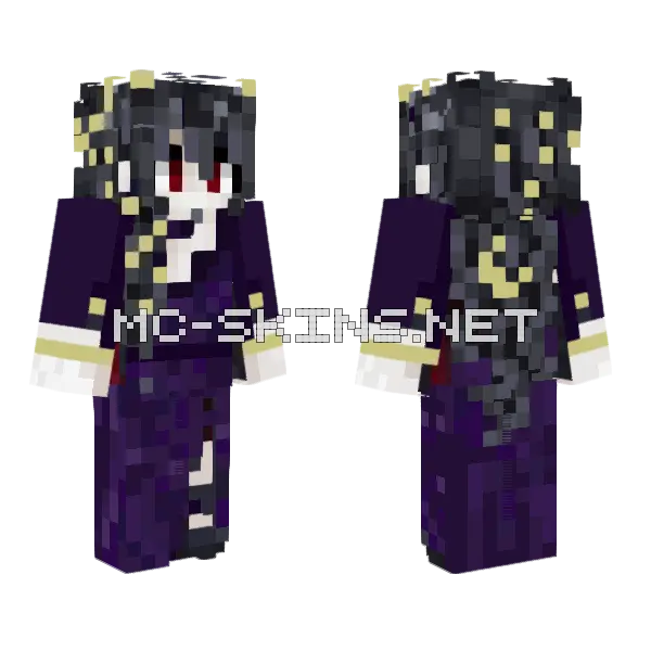 Moon Maiden Minecraft skin, front and back