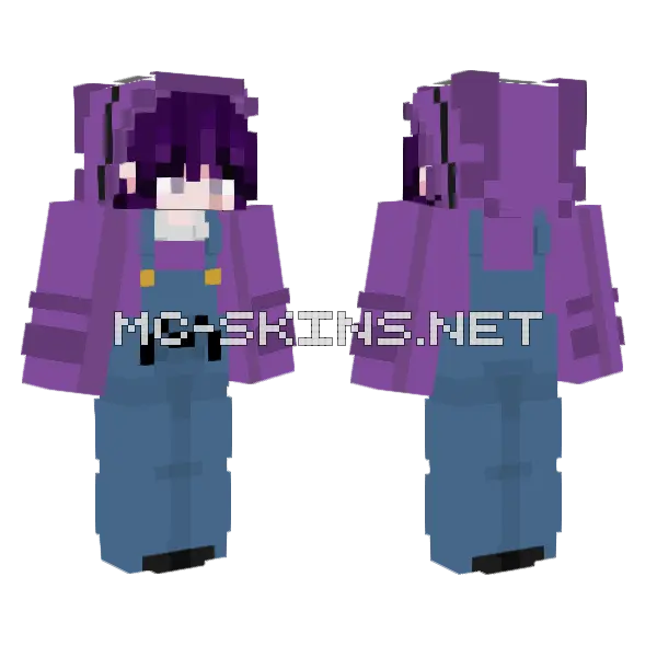 Moon Papoi Morado Minecraft skin, front and back