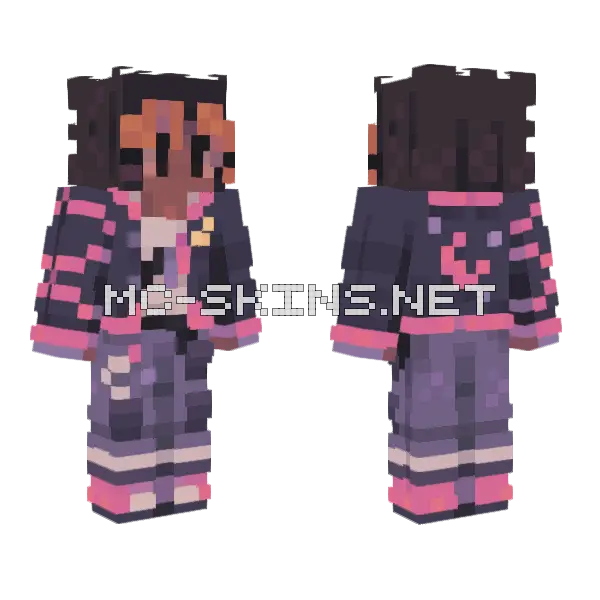 Moon Shaped Heart OC Minecraft skin, front and back