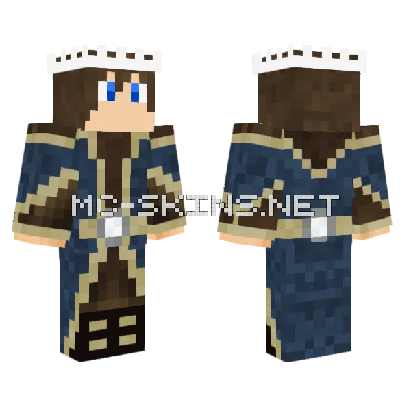 Moon Tribe Wizard Minecraft skin, front and back