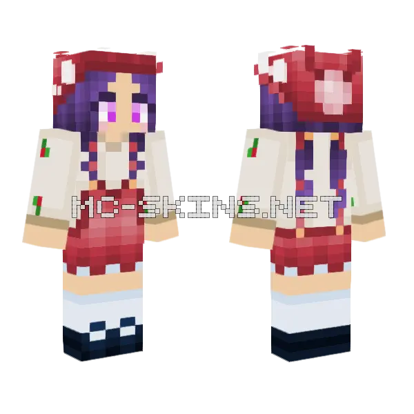 Moon X Mas Minecraft skin, front and back