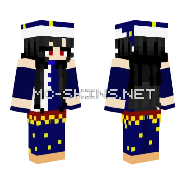 Moondrop Girl Minecraft skin, front and back