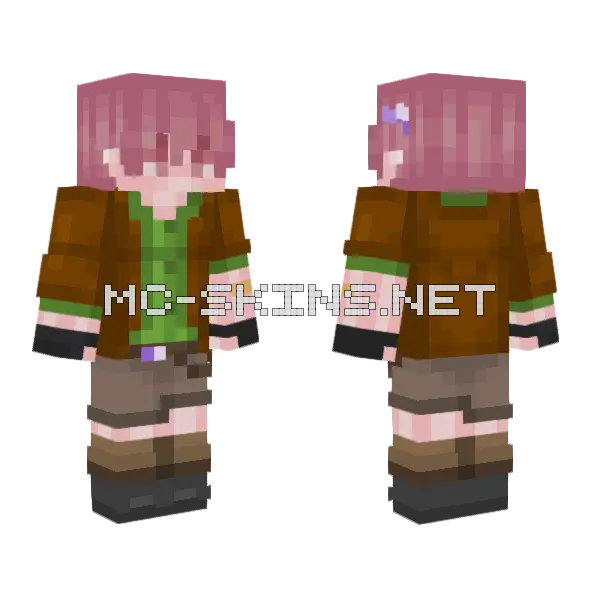 Moonie Jungle Explorer Minecraft skin, front and back